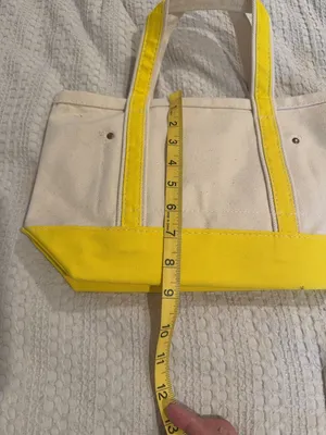 ShoreBags Canvas Boat Tote Bag with Crossbody Strap Yellow and Natural thumbnail 5
