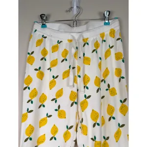 Hanna Andersson Womens Lemon Print‎ Organic Cotton Pajama Jogger Pants Small thumbnail 3