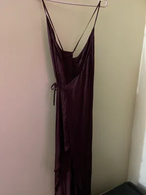 Young Fabulous & Broke Givanni Maxi Wrap Dress Raisin Solid thumbnail 5