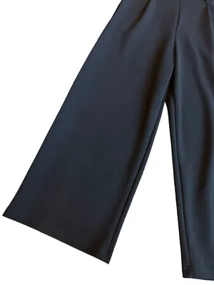 Anthropologie Black Sleeveless Jumpsuit Black Wide Leg Dress Up Down SIze Small thumbnail 3