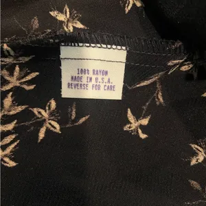 Floral Maxi Skirt in Black Beige Size 8 NWT Vintage thumbnail 10