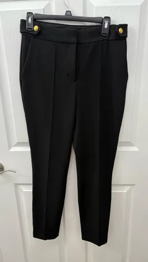Express size 8 reg black ponte straight leg pants thumbnail 1