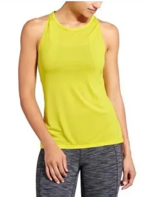 Athleta Surge Mesh Racerback Tank Neon Chartreuse 347776 Athletic Workout Gym thumbnail 1