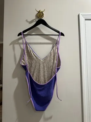 FREE PEOPLE Amber One-Piece Swimsuit in Indigo Size X-Large thumbnail 4