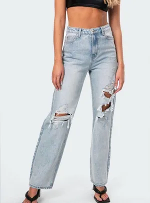 Edikted Straight Distressed Jeans thumbnail 1