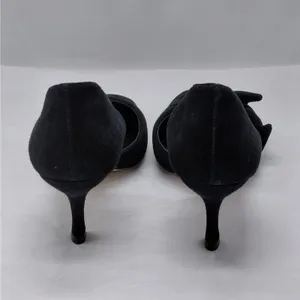 Kate Spade Pumps Size 8.5 Black Suede Coquette Quiet Luxury Heels Wedding Party thumbnail 10