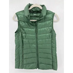 Uniqlo Womens Puffer Vest‎ Ultra Light Down Green Quilted S thumbnail 2