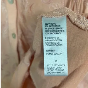 Democracy Peach Embroidered Top Size Medium‎ thumbnail 6