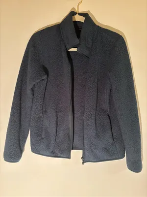 Uniqlo Women's Dark Navy Teddy Fleece Zip Jacket thumbnail 1