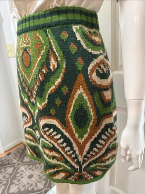 Farm Rio Pinneaple Ikat Knit Mini Skirt Size Small thumbnail 6