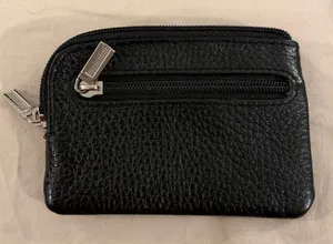 Isnjo Leather Card/Key Case Black thumbnail 1