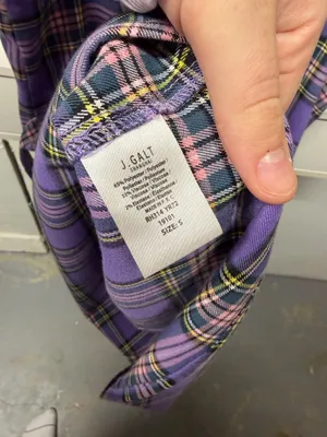 Brandy Melville Dress Mini Plaid Purple thumbnail 5