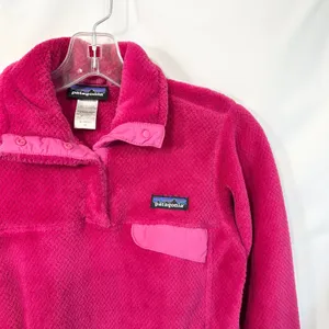Patagonia XS Fleece Pullover Hot‎ Pink Gorpcore Preppy Maximalism Athleisure C thumbnail 5