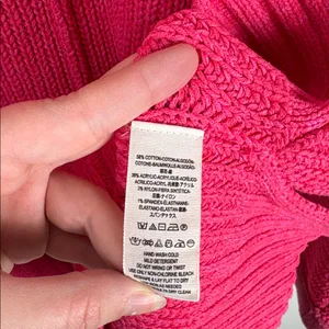 Free People Take Me Over Sweater Women's Size Medium Large Pink Chunky Oversized thumbnail 6