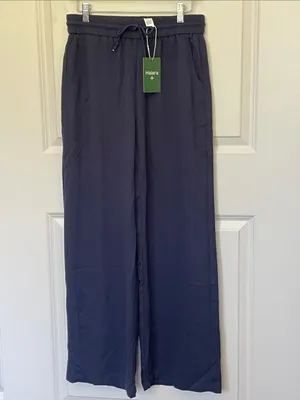 Halara Casual Navy Blue Pull On Pant Medium Tall Drawstring thumbnail 2