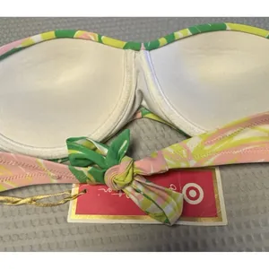 Lilly Pulitzer for Target‎ Women's Floral Bandeau Bikini Top NWT SZ Med Tie Back thumbnail 11
