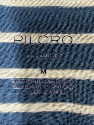 Anthropologie Pilcro Blue White Striped The Quinn V Neck Tee thumbnail 3