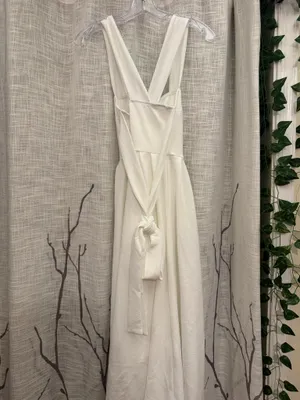 White Square Neck Dress thumbnail 2