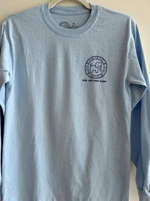 Puppie Love - Ron Jon Surf Shop Blue Long Sleeve T-Shirt, Size Small thumbnail 4