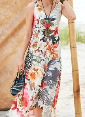 Soft Surroundings Seraphina Floral Maxi dress thumbnail 1