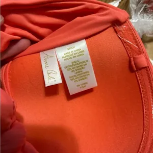 NWT Anne Cole Live in Color Twist Bandeau Bikini Top Juicy Women's Size Small thumbnail 3