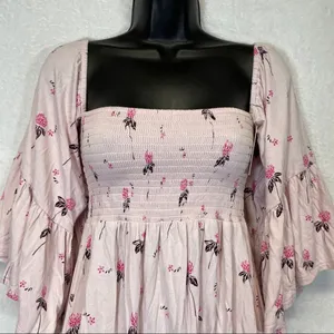 Free People Lana Off The Shoulder Floral Top in Cloud Berry Combo‎ Size S thumbnail 5