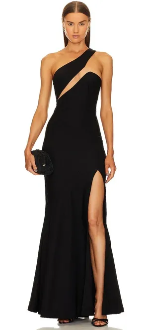 Michael Costello x REVOLVE‎ Persephone One Shoulder Formal Evening Maxi Gown thumbnail 1