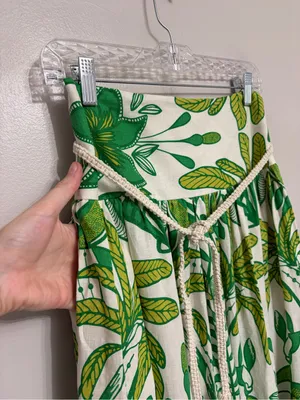 Rachel Zoe Linen Blend Tropical Print Pull-On Flowy Maxi Skirt - Size XS thumbnail 4