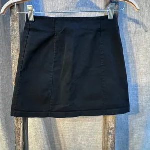 Brandy Melville black mini skirt with front zip thumbnail 3