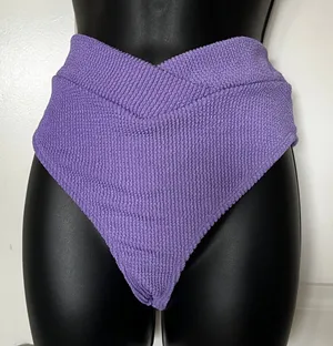 NEW Luca + Grae Womens Purple High Waist Bikini Bottom Medium NWT thumbnail 1