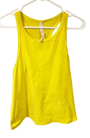Lululemon Plus Size Yellow Athletic Racerback Tank Top Size 16 thumbnail 1