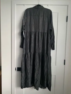 Avenue Women's Plus Size Denim Tiered Shirtdress New 16 thumbnail 6