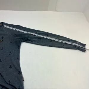 Naketano The Poet’s Choice Womens Crewneck Sweatshirt Medium Blue‎ Anchor *FLAW thumbnail 12