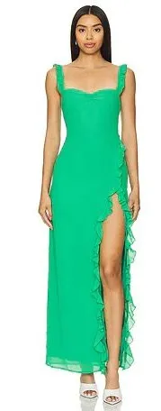 Revolve Lucille Maxi Dress in Green MORE TO COME thumbnail 1