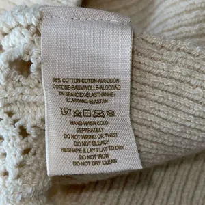 Free People Womens Open Knit Long‎ Sleeve Tunic Sweater Ivory Size Medium NWT thumbnail 8