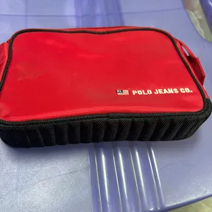 Ralph Lauren Polo Jeans Co. Red and Black Travel Case Makeup Bag Toiletries bag thumbnail 2