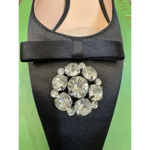 Kate Spade Darlene Black Satin Kitten Heel Mule Pointed‎ Toe Size 6.5 thumbnail 5