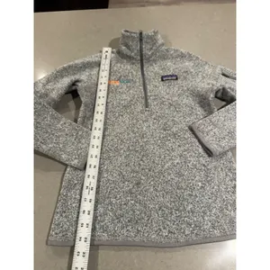 Patagonia Better Sweater DialogTech Logo Gray Quarter Zip‎ Pullover Jacket XS thumbnail 5