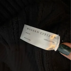 NWOT‎ Modern Citizen Black Chunky Knit Long Sleeve Cable Knit Fitted Sweater Sm thumbnail 6