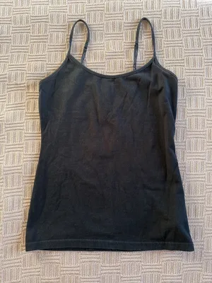 98% Cotton GAP Black Women's Spaghetti Strap Camisole thumbnail 1