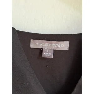 Tinley Road Black Shift Dress Small Sheer Sleeves Minimalist LBD thumbnail 7
