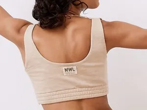 Madewell MWL Sweatshirt Earthy Cottage 100% Cotton Light Support Bralette large thumbnail 2