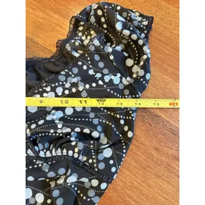 VTG Windsor Dress Mesh Polka Dot Midi Sz.Small Black Asymmetrical Hem Whimsigoth thumbnail 5