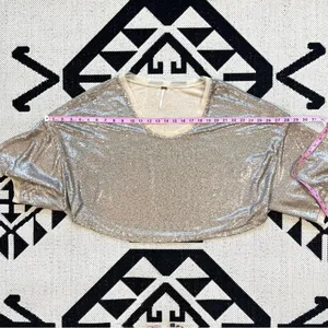 Free People Champagne Dreams Mini Sequin Dolman Sleeve Top XS thumbnail 11