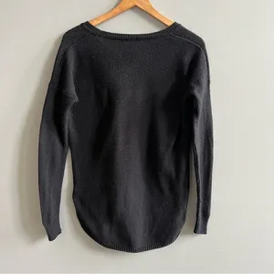 Madewell Chronicle Textured Pullover Sweater Black Size Small Crewneck Sweater thumbnail 5