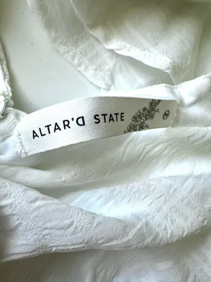 Altard state anna‎ flutter sleeve maxi dress White Sz Medium thumbnail 5