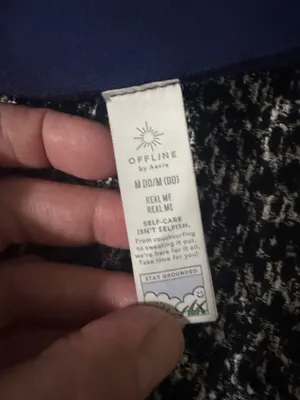 OFFLINE Aerie Real Me Hold Up Strappy Athletic Performance Sports Bra Navy M DD thumbnail 7