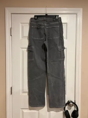 Washed black carpenter jeans hollister  thumbnail 2