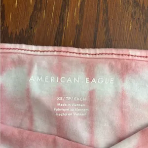 American Eagle AE Pink Tie Dye Crop Tank Spaghetti Strap XS Cotton thumbnail 2