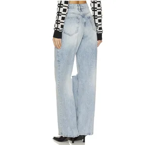 Frame High N Tight Wide Leg Jeans in‎ Bilson Rips size 25 thumbnail 2
